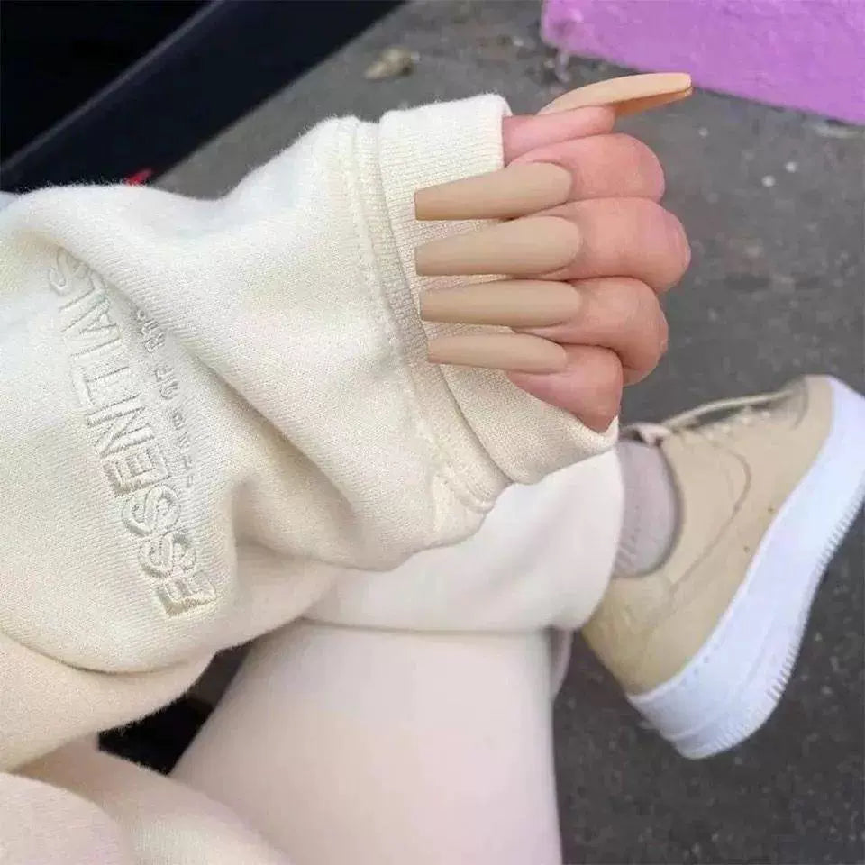 (Hand made nail) European and American style ballet long style nail patch fake nail product nail patch detachable and reusable for wearing nails