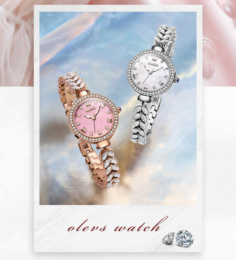 Women's fashion watch  Ocean dream Light luxury bracelet quartz watch niche senior women's watch