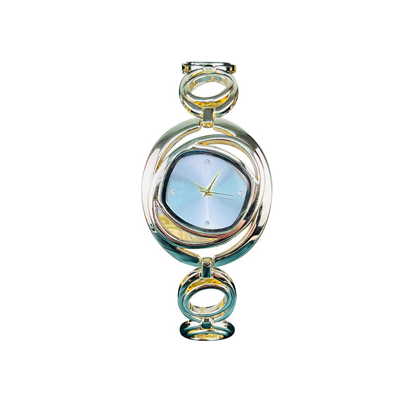Fashion women's watchCross-Border Foreign Trade Women's Quartz Watch Hollow Flower Rhinestone Bracelet Watch Special Interest Light Luxury All-Match Women's Watch Wholesale