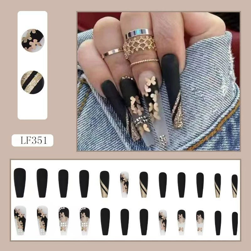 (Hand made nail) Nail pieces, wearing nail pieces, long cross-border nail products, fake nails, European and American wearing nail nails