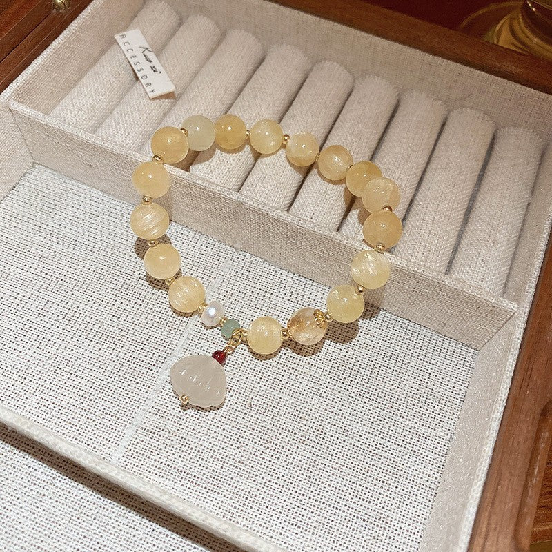 珠宝首饰新中式莲蓬吊坠几何手链闺蜜情侣气质手串个性设计高级感手饰