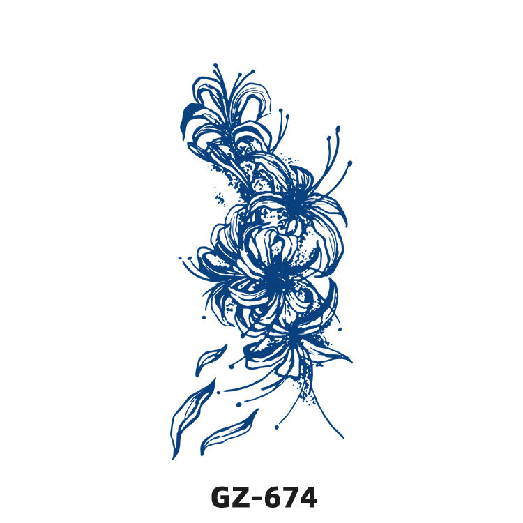 Free shipping Tattoo Herbal Juice Tattoo Sticker Semi-Permanent Fresh Plant Long-Lasting Simulation Stickers Tattoo Waterproof Non-Reflective Men and Women
