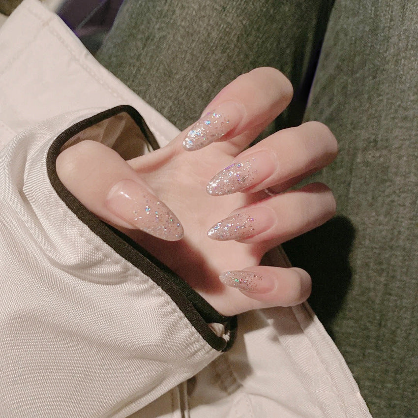 Fashion  nail Wearing Nail Nail Stickers Nail Patch Fake Nails Removable Glitter Shiny Nail Nail Sticker X20
