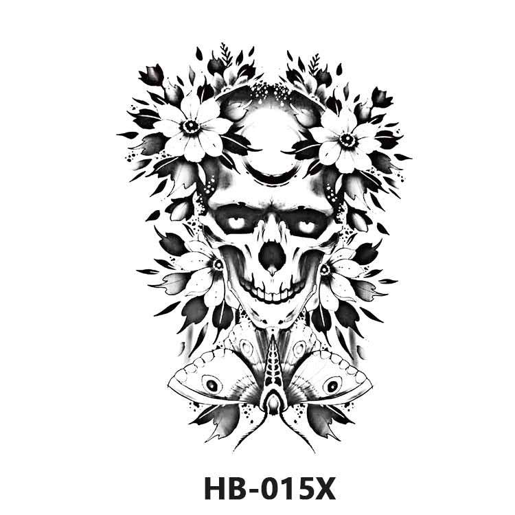 Free shipping Tattoo Cross-Border Factory in Stock Wholesale Artistic Tattoo Sticker Waterproof Fashion Flower Arm Stickers Half Sleeve Temporary Tattoo Sticker Men and Women