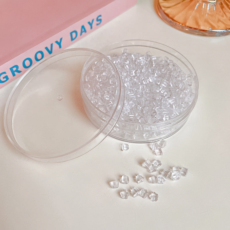 塑料硅胶防滑耳堵耳钉耳环耳塞堵手工制作材料包盒装批发耳饰批发