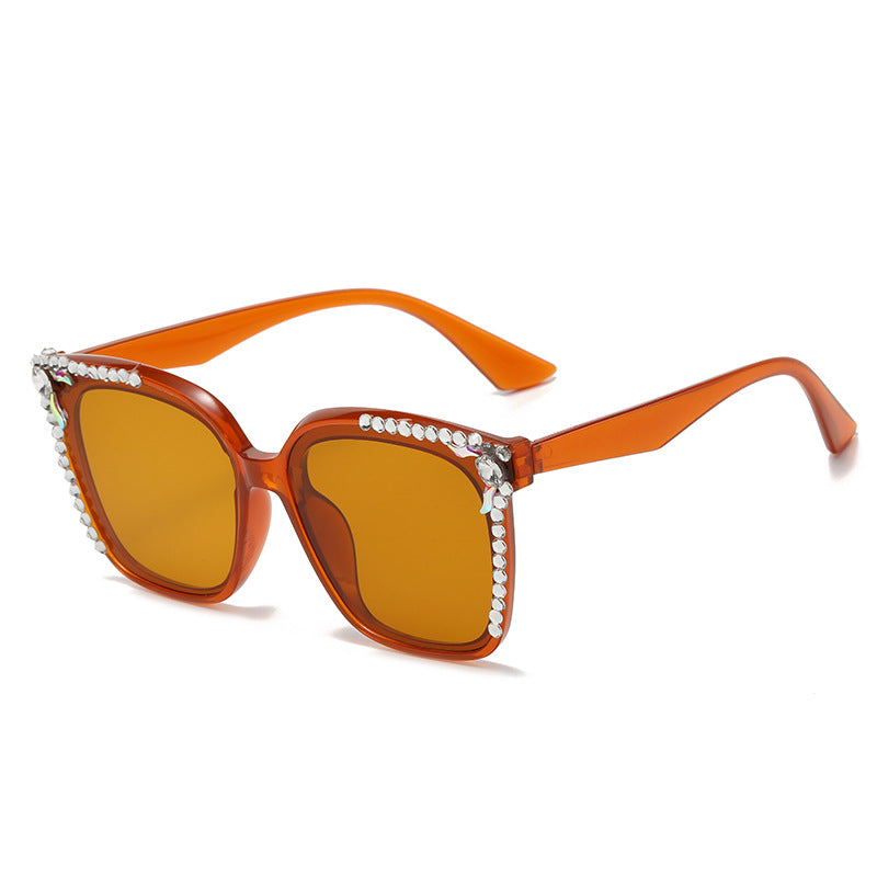 Women's fashion glasses 新款GM墨镜女网红同款直播爆款镶钻太阳镜时尚防紫外线太阳镜批发