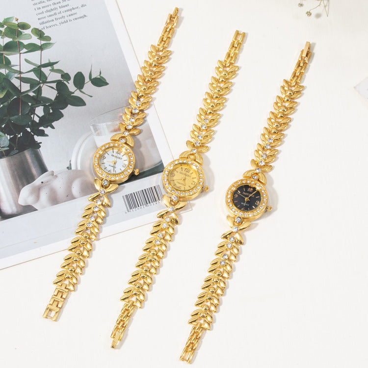 Fashion women's watchFashion Trend Ladies Fashion Watch European Style Popular Elegant Quartz Watch Women's Rhinestone Bracelet Band Watch 5776