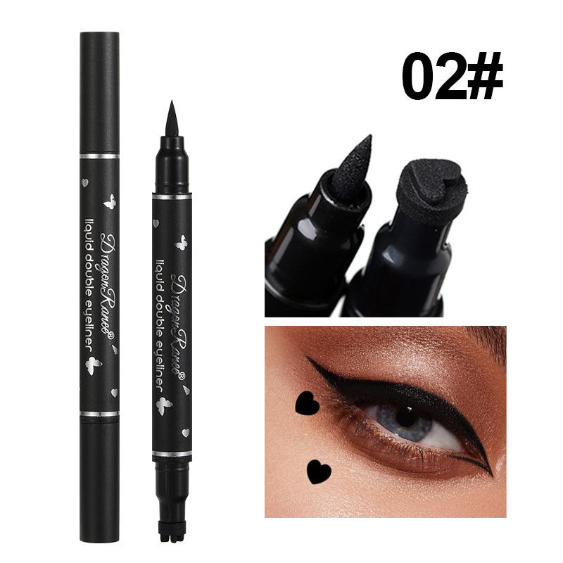 Double head Seal Eyeliner waterproof not easily smudging lazy people do not fade Liquid Eyeliner Cross Border makeup Stars Love Seal Eyeliner