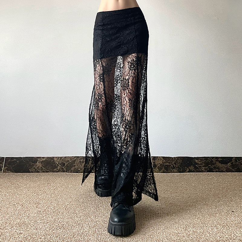 Free shipping   summer new women's clothing solid color slim-fit hip-wrapped street fashion high-waisted gauze skirt dress