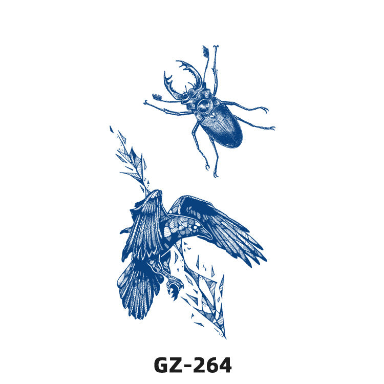 Free shipping Tattoo Exclusive for Cross-Border Herbal Tattoo Sticker Semi-Permanent English Letters Tattoo Sticker Anti-Sweat Tattoo