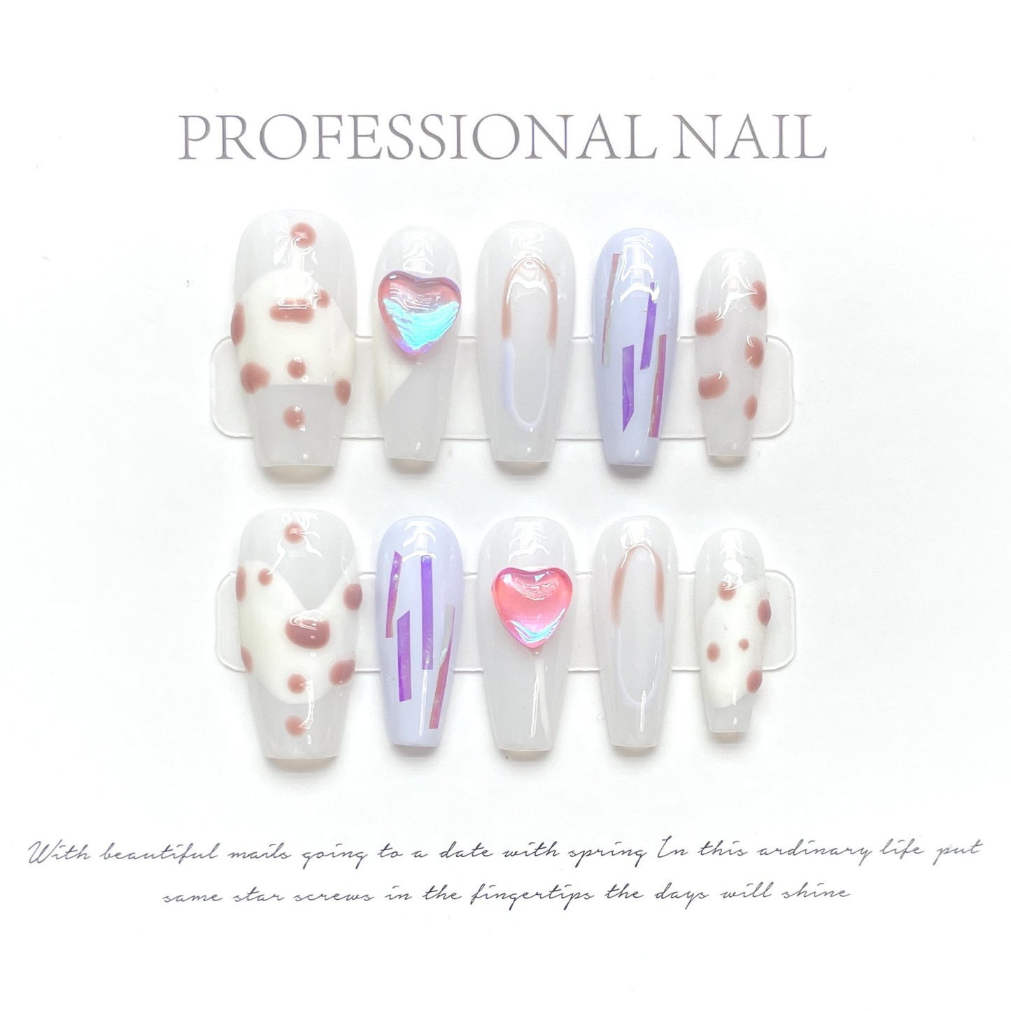 (reusable nail)Cold, luxurious, hollowed out, French, high-grade sense, blue hand-wearing armor, dreaming, online celebrity Xiaohongshu, light and luxurious.