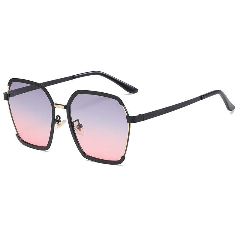Women's fashion glasses2022年新款时尚墨镜女士防紫外线潮太阳眼镜大脸显瘦海边网红款夏
