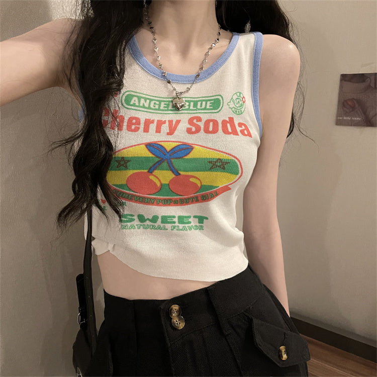 Dopamine tops Free shipping Tattoo Pink suspender small vest women's summer sleeveless outer wear vest wide shoulder strap cover breasts sweet dopamine jazz top