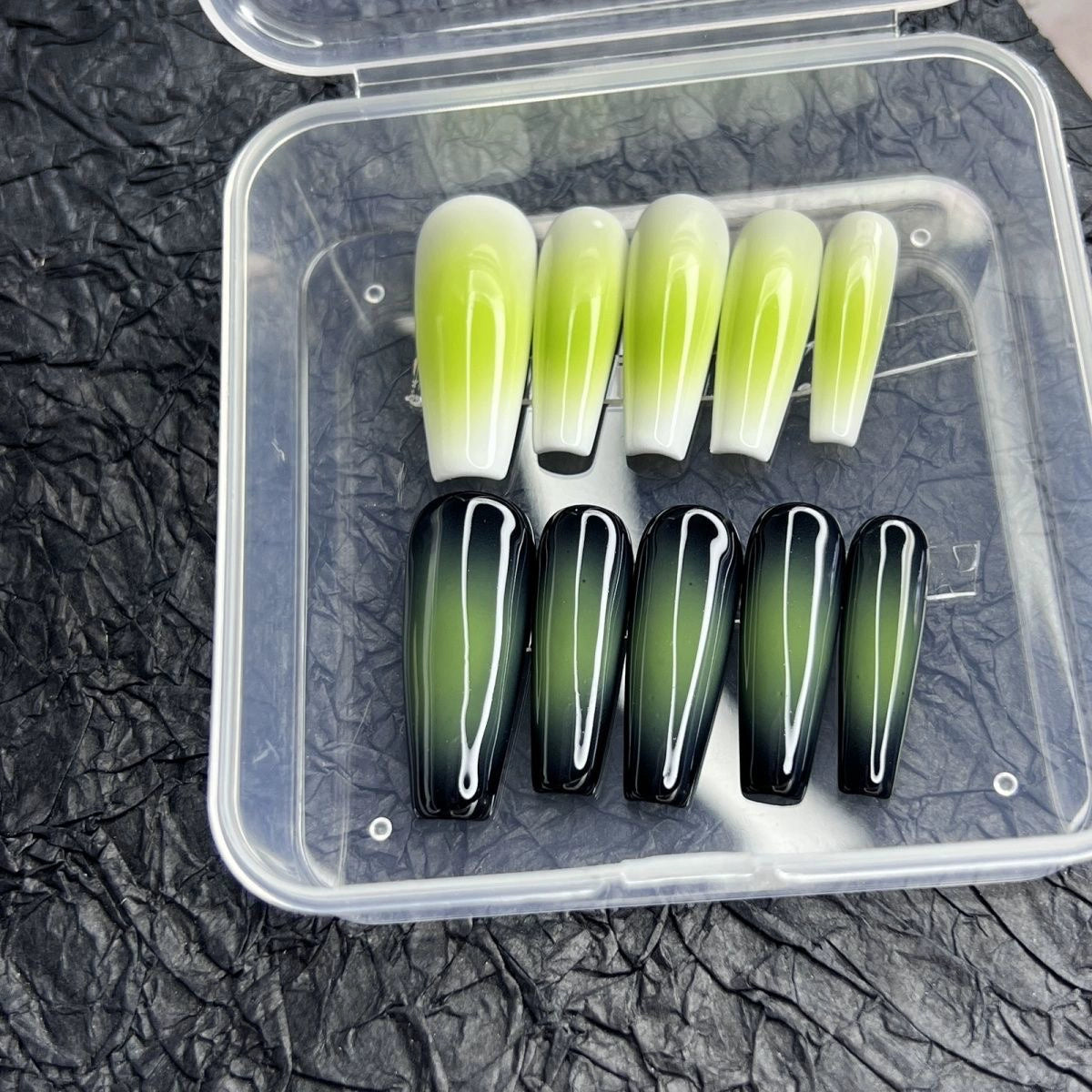 Handmade Wear Nail New Summer European and American Hot Girl Light Green Blush Fresh White Manicure Reusable