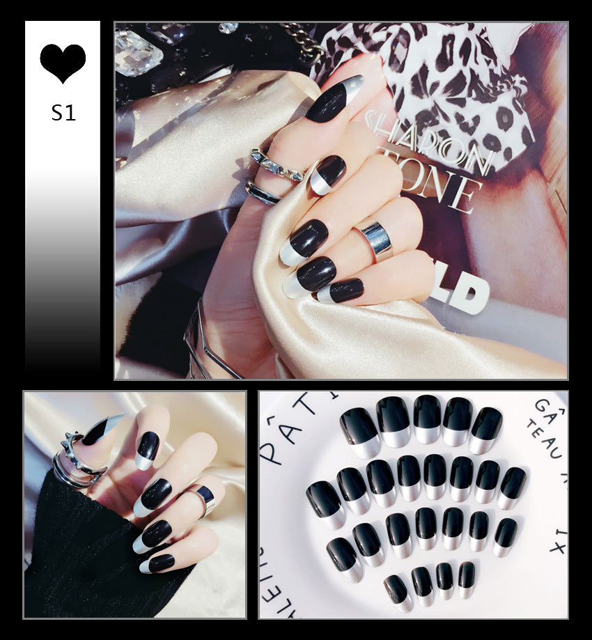 Fashion  nail Internet Celebrity Fake Nail Patch Wear Armor Finished Product Nail Tip Nail Stickers Disassembly Nail Patch Female Removable Nail Stickers