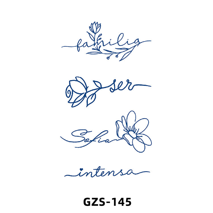 Free shipping Tattoo New Herbal Juice Tattoo Sticker Cute Flowers Fresh Flower Semi-Permanent Ins Tattoo Stickers Factory Wholesale