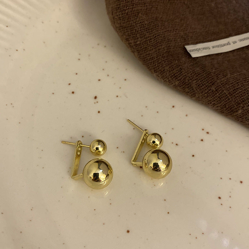 珠宝耳饰925银针几何耳钉小众个性时尚耳环女金属风简约气质耳饰