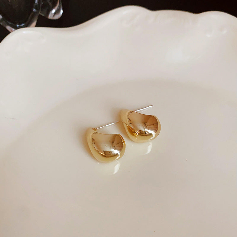 银针花朵豆豆金属耳环小众设计感个性耳钉高级感气质百搭耳饰批发