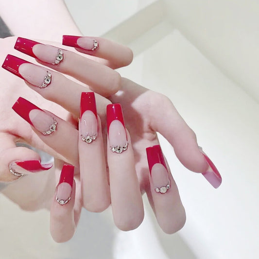 Fashion  nail Internet Celebrity Fake Nail Patch Wear Armor Finished Product Nail Tip Nail Stickers Removable Nail Patch Removable Nail Stickers X62