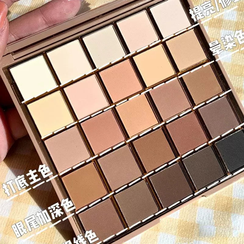 眉粉盘眼影腮红一体盘新手入门单眼皮万能全套灰色系眼影盘正品哑光