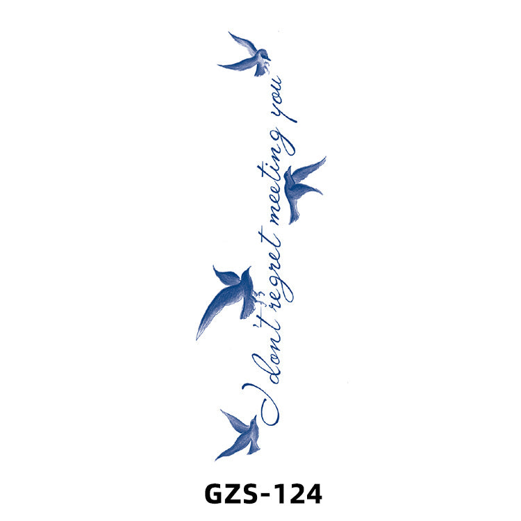 Free shipping Tattoo New Herbal Juice Tattoo Sticker Cute Flowers Fresh Flower Semi-Permanent Ins Tattoo Stickers Factory Wholesale