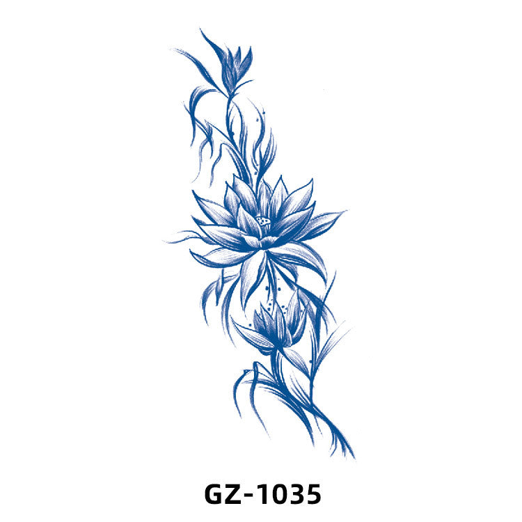 Free shipping Tattoo 2024 New Herbal Animal Tattoo Tattoo Sticker Semi-Permanent Pattern Half Sleeve Tattoo Waterproof Sweatproof Tattoo Sticker Paper