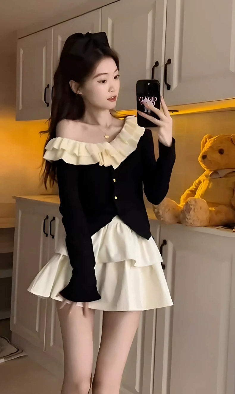 Fashion women's wear 2024 New High-Grade Classic Style Hepburn Style Dress Inner Wearing Women's Clothing Early Spring Petite Short Dress Suit