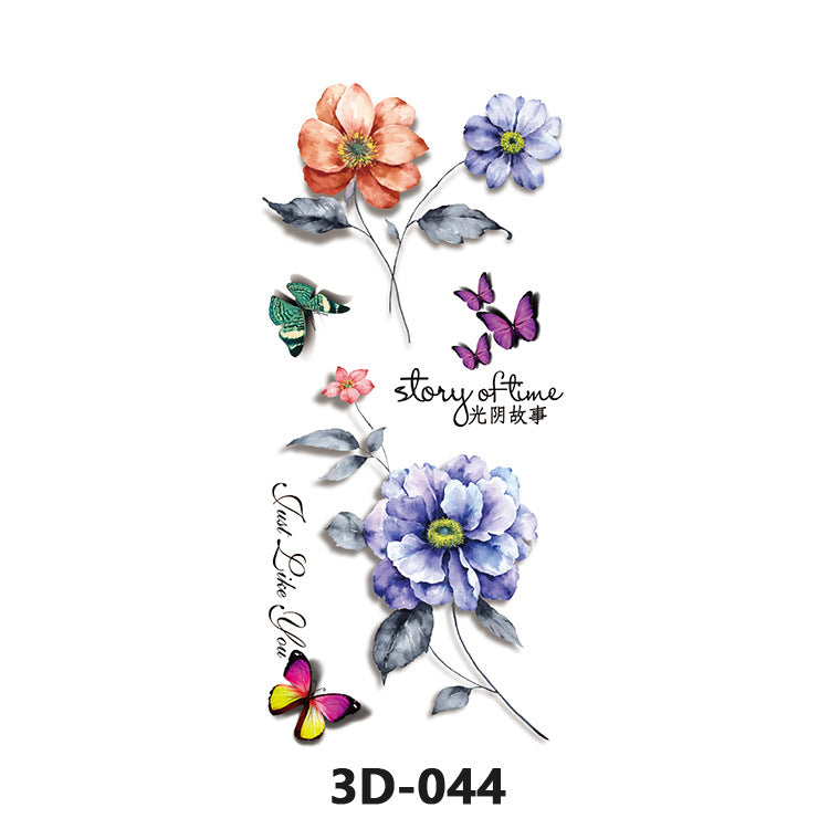 Free shipping Tattoo Wholesale Products in Stock New 3D Tattoo Sticker Temporary Waterproof Tattoo Sticker Stereo Color Printing Tattoo Butterfly Decal Tattoo Sticker
