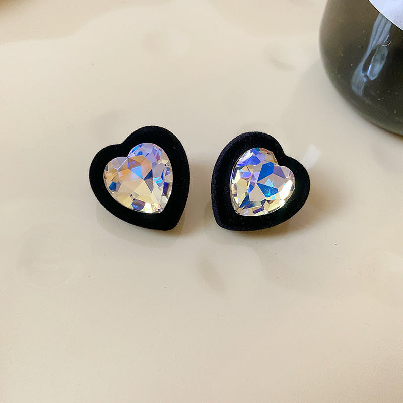 银针秋冬蝴蝶结黑色系耳环轻奢高级感耳钉时尚百搭复古耳饰批发女