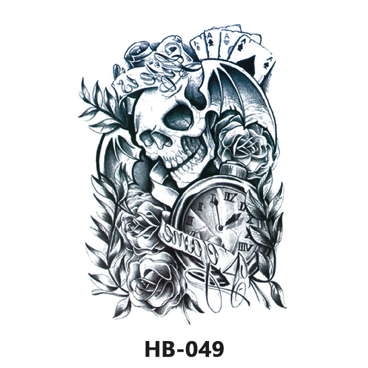 Free shipping Tattoo Cross-Border Factory in Stock Wholesale Artistic Tattoo Sticker Waterproof Fashion Flower Arm Stickers Half Sleeve Temporary Tattoo Sticker Men and Women