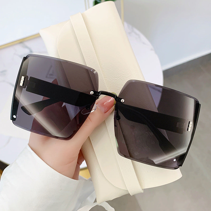 Women's fashion glasses 新款亮片抖音款女太阳镜潮小红书眼镜抄螺丝跨境旅游休闲墨镜