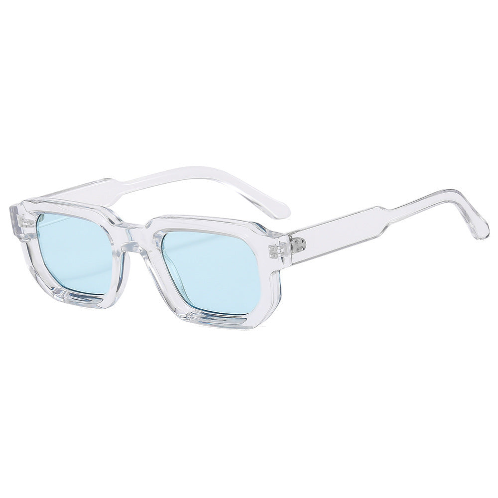 Women's fashion glasses 跨境新款方框太阳镜欧美复古厚边小框时尚潮流墨镜女街拍太阳眼镜
