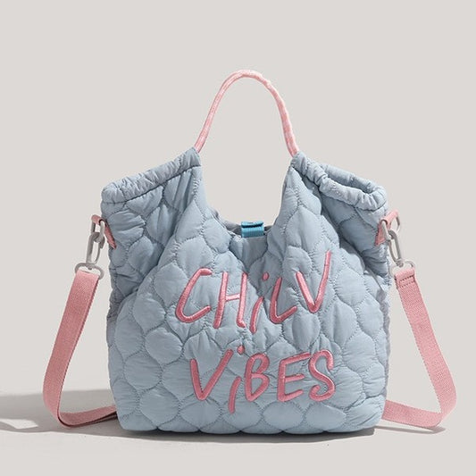 Dopamine Bag Free shipping Tattoo CDIWRI & KARI official genuine Korean style large capacity tote dopamine letter embroidered messenger handbag