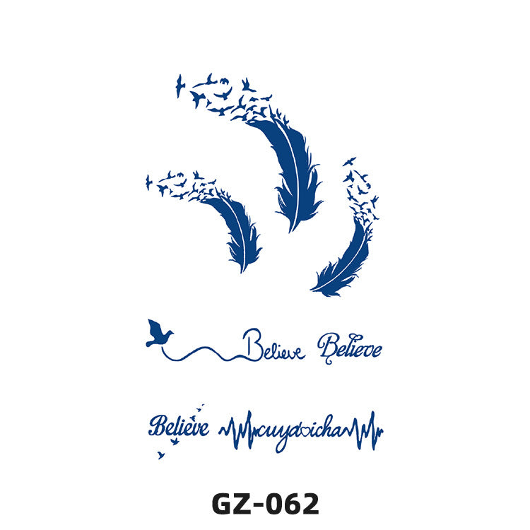 Free shipping Tattoo Juice Herb Tattoo Sticker Semi-Permanent Non-Reflective Simulation Pattern Waterproof and Durable Men and Women Tattoo Tattoo Sticker Paper
