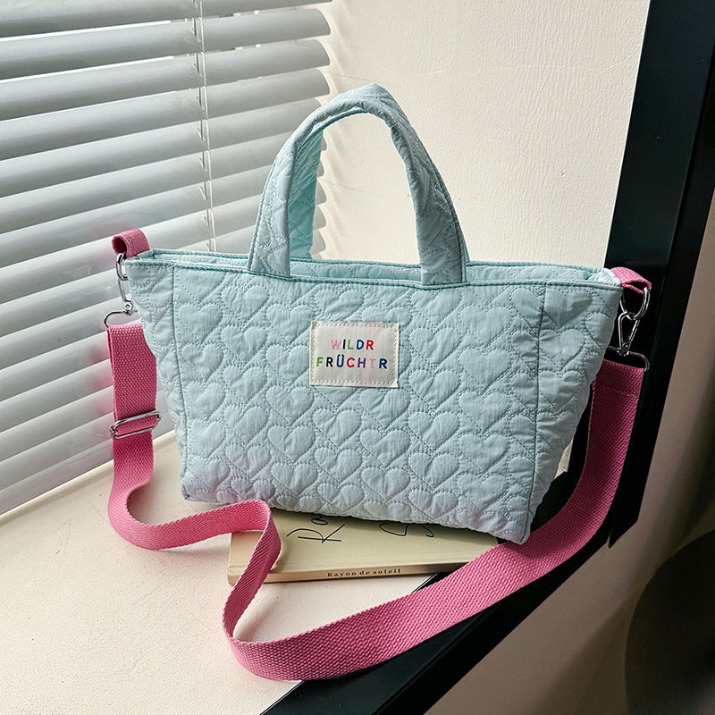 Dopamine Bag Free shipping Tattoo New dopamine color series handbag bag girls versatile large capacity shoulder bag messenger bag factory direct sales