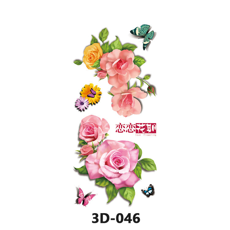 Free shipping Tattoo Wholesale Products in Stock New 3D Tattoo Sticker Temporary Waterproof Tattoo Sticker Stereo Color Printing Tattoo Butterfly Decal Tattoo Sticker