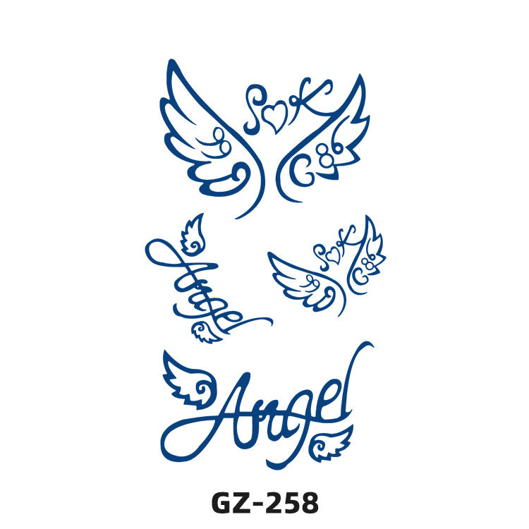 Free shipping Tattoo Exclusive for Cross-Border Herbal Tattoo Sticker Semi-Permanent English Letters Tattoo Sticker Anti-Sweat Tattoo
