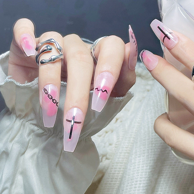 自由枷锁穿戴甲指甲贴love yourself美甲贴片欧美假指甲外贸nails