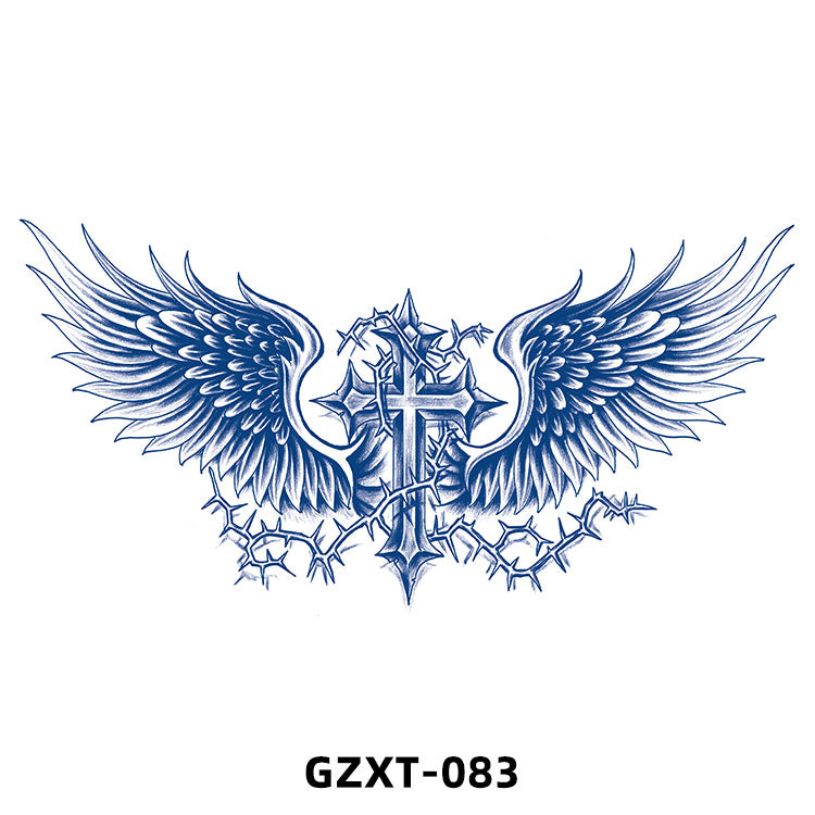 Free shipping Tattoo 2023 New Factory Wholesale Juice Chest Paste Tattoo Sticker Herbal Semi-Permanent Back Tattoo Wings Tattoo Sticker
