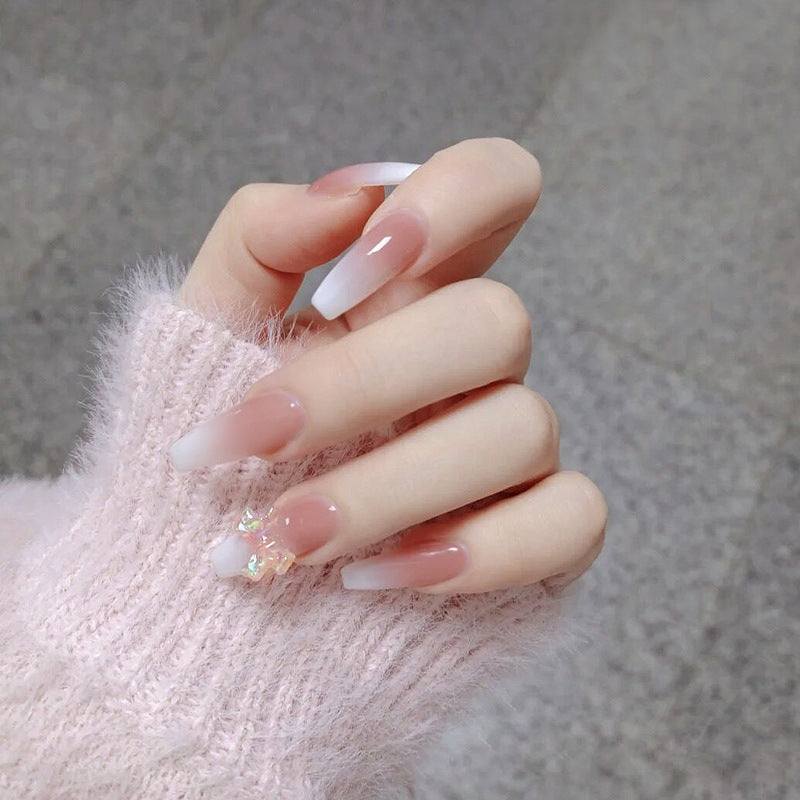 Fashion  nail Wearable Nail Sticker Bow Wear Nail Piece Nail Shaped Piece Removable Nail Patch Finished X66