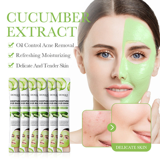 BIOAOUA 青瓜保湿泥膜 mask 光滑嫩肤补水美白清洁