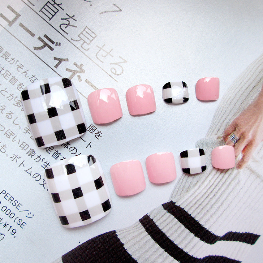Fashion  nail Wear Nail Nail Stickers Nail Patch Fake Nails Removable Feet Nail Tip Toenail Nail Sticker J38