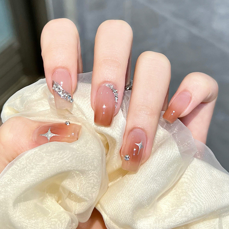 黄昏银河穿戴甲钻款指甲贴片财阀千金美甲片假指甲美甲贴片成品甲