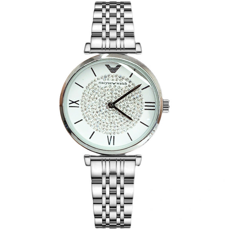 Fashion women's watchRuishi Kaiqi New Starry Women's Watch Good-looking Steel Belt Ultra-Thin Fashion Student Waterproof Quartz Watch