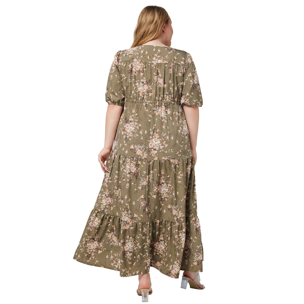 Fashion women's wear 2024 plus Size Women's Clothing Summer New Bohemian Print Loose Dress Sq0217