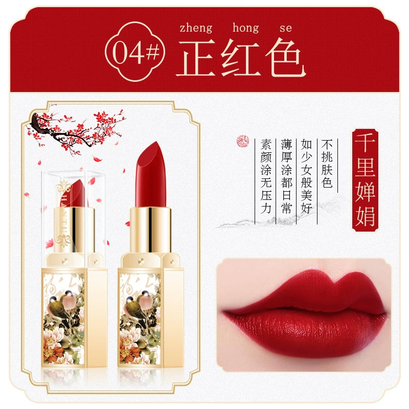 适合中老年人的口红自然中国风持久保湿防水持久不易脱色滋润复古