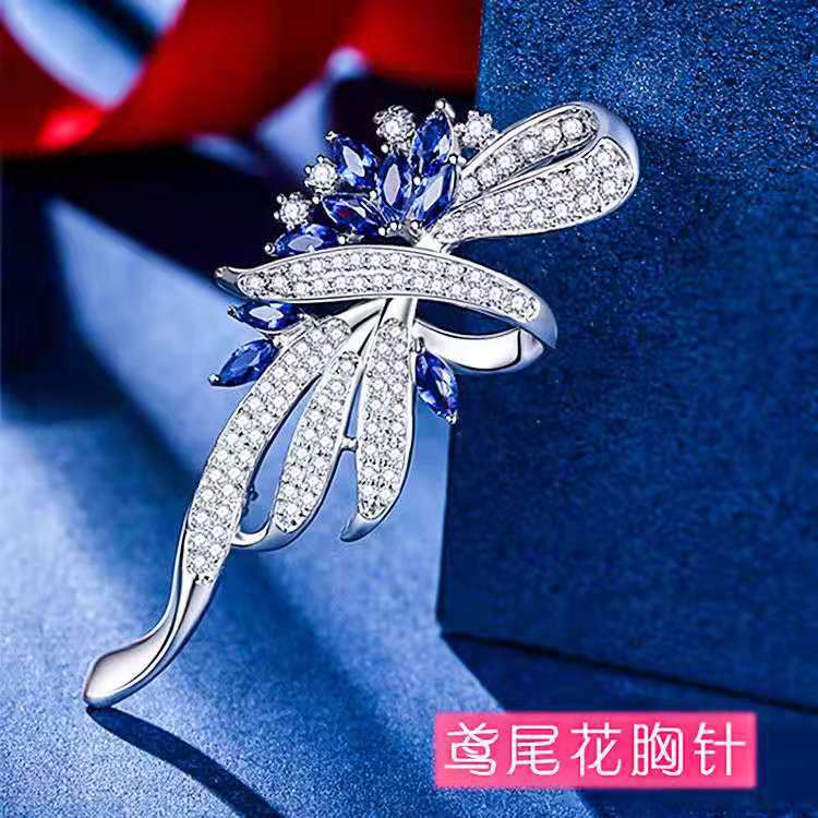 配饰胸针欧美水钻胸针女士合金胸花多款可选珍珠花朵配饰批发