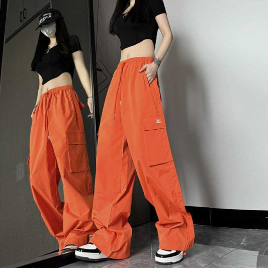 Dopamine pants Free shipping Tattoo 2024 Korean version of dopamine overalls women's spring and summer new loose wide-leg pants jazz dance pants casual pants