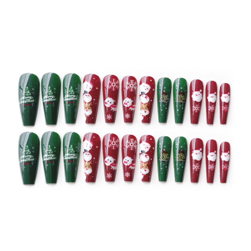 Fashion  nail New Christmas Wear Armor Cross-Border Fake Nails Wear Nail Stickers Nail Tips Wholesale Nailsp168