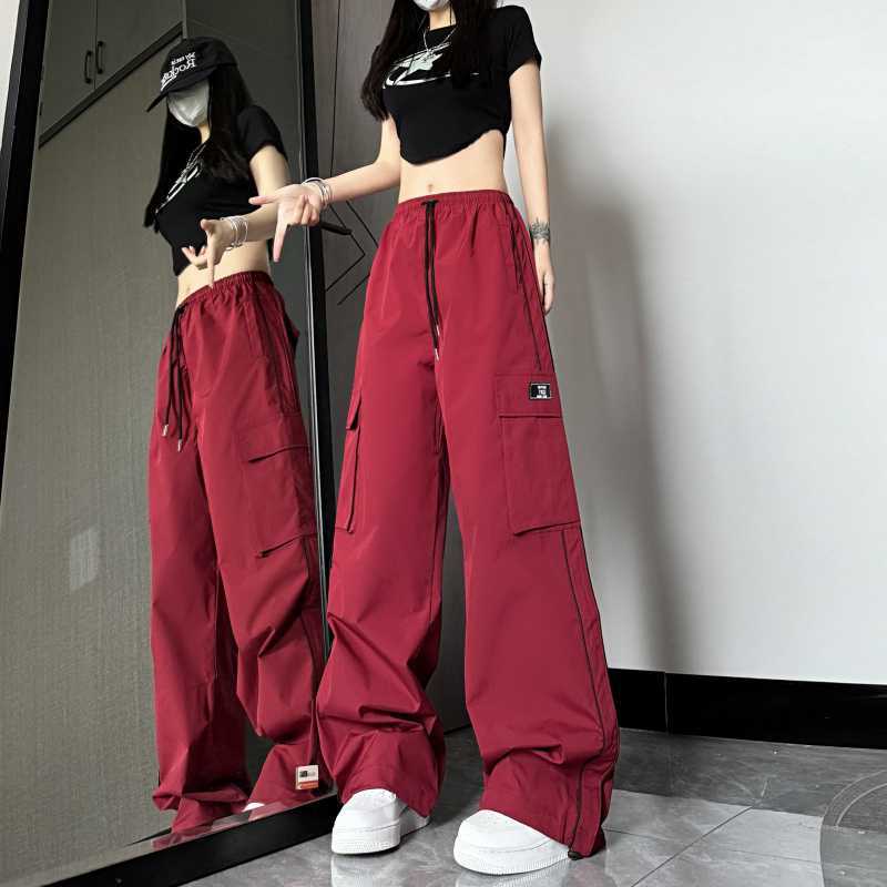 Dopamine pants Free shipping Tattoo 2024 Korean version of dopamine overalls women's spring and summer new loose wide-leg pants jazz dance pants casual pants